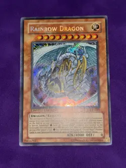 CT04-EN005 Rainbow Dragon Secret Rare Holo Bleed Misprint NM Yugioh - Image 1