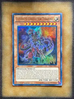 Yugioh Ultimate Conductor Tyranno SR04-EN001 Ultra Rare 1st Ed LP - Image 1
