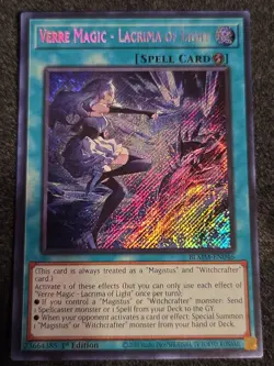 Yugioh Verre Magic - Lacrima of Light BLMM-EN046 1st Secret Rare - Image 1