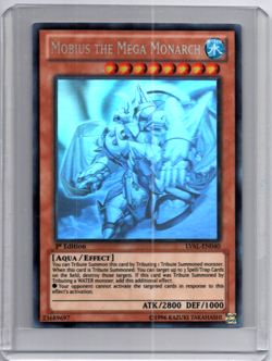 Yugioh Mobius the Mega Monarch - LVAL-EN040 - Ghost Rare - 1st Edition - NM - Image 1