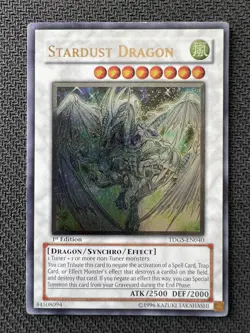 Yugioh Stardust Dragon 1st Edition Ultimate Rare TDGS-EN040 MP/HP dm - Image 1