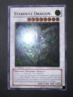 Yugioh Stardust Dragon 1st Edition Ultimate Rare TDGS-EN040 MP/HP dm - Image 2