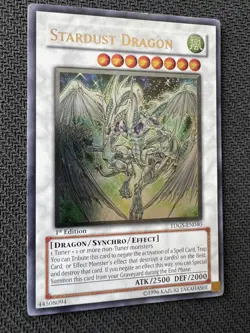 Yugioh Stardust Dragon 1st Edition Ultimate Rare TDGS-EN040 MP/HP dm - Image 3