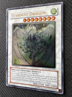 Yugioh Stardust Dragon 1st Edition Ultimate Rare TDGS-EN040 MP/HP dm - Image 4