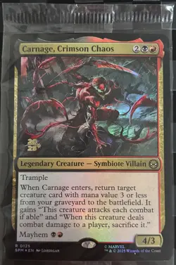 Carnage, Crimson Chaos (Sealed/Stamped) Promo MTG Marvel Spider-Man - Image 1