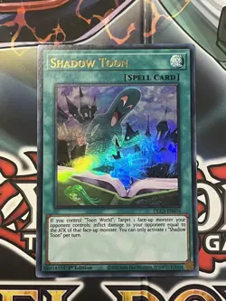 Yugioh Shadow Toon DLCS-EN076 Ultra Rare 1st Ed GOLD NM - Image 1