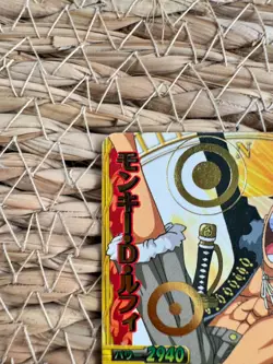 One Piece Bandai Berry Match Monkey D. Luffy ICY Gold Holo Foil Vintage Card - Image 2
