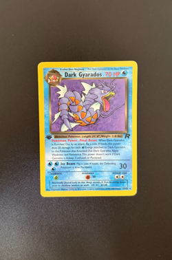 Dark Gyarados 25/82 Team Rocket 1st Edition Pokemon Card HEAVY PLAYED - Image 1