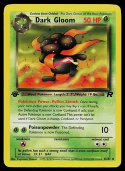 Pokemon Card - Dark Gloom Team Rocket 36/82 1st Edition Uncommon - Image 1