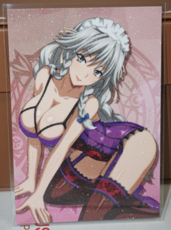 Grayfia Lucifuge Purple Teddy High School DxD Sexy Waifu Textured Custom Card - Image 1