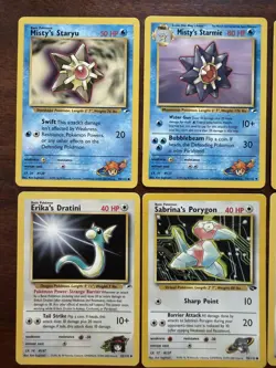 Lot of (8) Pokemon Gym Challenge Heroes Card Lot Common-Uncommon HP-NM Misty - Image 2