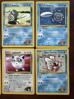 Lot of (8) Pokemon Gym Challenge Heroes Card Lot Common-Uncommon HP-NM Misty - Image 3