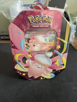 Pokemon TCG Mega Clafable Tin Factory Sealed 4 Booster Packs 1 Promo Card New - Image 1