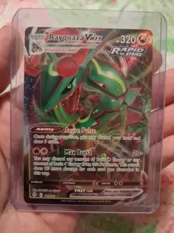 2023 Pokemon Evolving Skies Rayquaza VMAX Rapid Strike Card Full Art 111/203 - Image 1