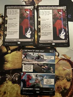 3x Death of Gwen Stacy MTG Marvel’s Spider-Man Borderless Rare Nonfoil NM - Image 1