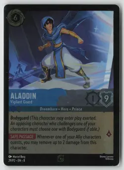 Aladdin - Vigilant Guard 29 Disney Lorcana Promo Cards Promo NM Cold Foil - Image 1