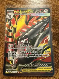 POKEMON TCG Pitch Black MEGA EXCADRILL EX IR Full Art Card 103/084 ENGLISH - Image 1