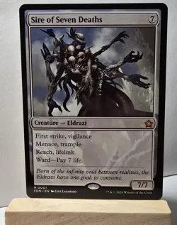 Sire of Seven Deaths FDN Foundations MTG Mythic Card M/Nm Condition - Image 1