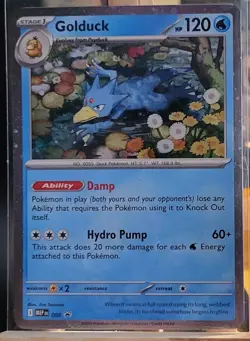 Golduck 008 Mega Evolution Promo Holo Cosmos Black Star MEP TCG Pokemon Card NM - Image 1