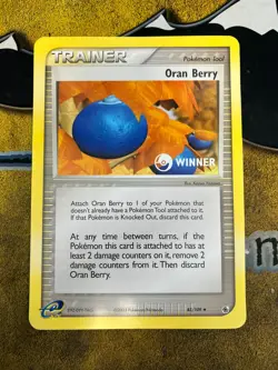 Pokemon Oran Berry 85/109 Oversized JUMBO Winner Promo Card Moderate Play *RARE* - Image 1
