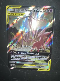 Espeon & Deoxys GX SM240 Tag Team Promo Sun & Moon Pokemon Card NM+ - Image 4