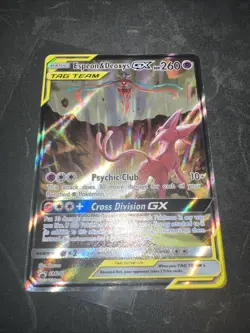 Espeon & Deoxys GX SM240 Tag Team Promo Sun & Moon Pokemon Card NM+ - Image 5