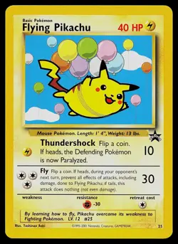 Pokemon Card - Flying Pikachu Wotc Black Star Promos 25 Promo - Image 1
