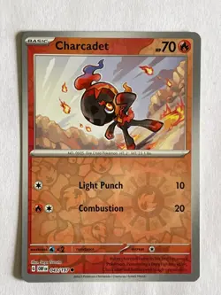 POKEMON CHARCADET 034/197 COMMON REVERSE HOLOFOIL OBSIDIAN FLAMES NM CARD - Image 1