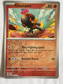 POKEMON CHARCADET 026/182 COMMON REVERSE HOLOFOIL PARADOX RIFT NM CARD - Image 1