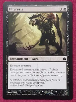 Magic The Gathering MIRRODIN BESIEGED PHYRESIS black card MTG - Image 1