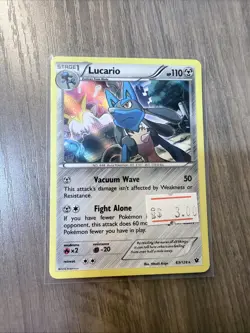 Pokemon TCG Lucario Fates Collide Holo Rare Card 63/124 - Image 1
