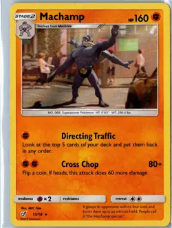 Machamp Detective Pikachu 13/18 Rare Holo Heavily Played - Pokemon Card - Image 1