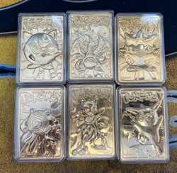 Pokemon Complete Set of All 6 Burger King 23k Gold Plated Cards w/ CoA!! - Image 1