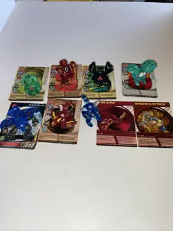 Bakugan Battle Brawlers Lot Of 7 with cards Lot B - Image 1