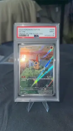 2025 POKEMON SVP EN-SV BLACK STAR PROMO #208 VICTINI PSA 9 - Image 1