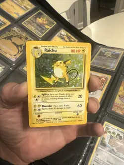 Raichu 014/102 Base Set Holo WOTC Vintage Pokemon Card 1999 Near Mint NM - Image 1