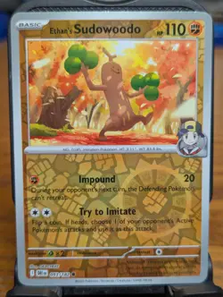 Pokemon TCG Destined Rivals Ethan's Sudowoodo Reverse Holo 093/182 - Image 1