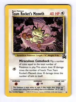 Team Rocket's Meowth WoTC Promo #18 (2023) Promo Promo NM Pokemon - Image 1