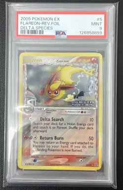 Flareon 5/113 PSA 9 EX Delta Species Reverse Holo Stamped Pokemon Card MINT! - Image 1