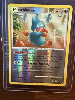 Pokemon Munchlax 70/111 Rising Rivals Reverse Holo English 70HP Basic - Image 1