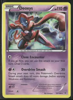 Deoxys 33/108 - Pokemon TCG XY - Roaring Skies - Image 1