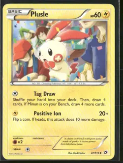 Plusle 47/113 - Pokemon TCG Legendary Treasures - Image 1