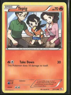 Tepig 25/113 - Pokemon TCG Legendary Treasures - Image 1
