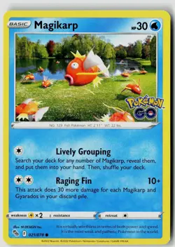 MAGIKARP 021/078 POKEMON GO POKEMON COMMON NEAR MINT NM - Image 1