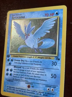 Pokemon Fossil Articuno 1st Edition 2/62 Holo Rare MP - Image 4