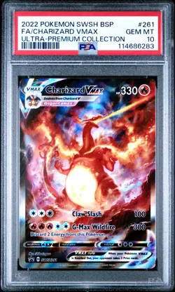 2022 Pokemon Black Star Promo #261 Charizard Vmax Ultra Premium PSA 10 - Image 1