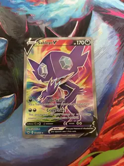 Sableye V - 194/202 - Pokemon Sword & Shield Base Set Full Art Rare Card NM - Image 1