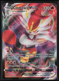 Cinderace VMAX 036/192 Holo VMAX Rare Rebel Clash Pokemon Holo Near Mint - Image 1