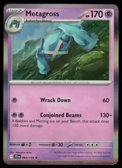 Metagross 063/159 Rare Journey Together Pokemon Holo Near Mint - Image 1