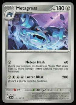 Metagross 115/162 Uncommon Temporal Forces Pokemon Near Mint - Image 1